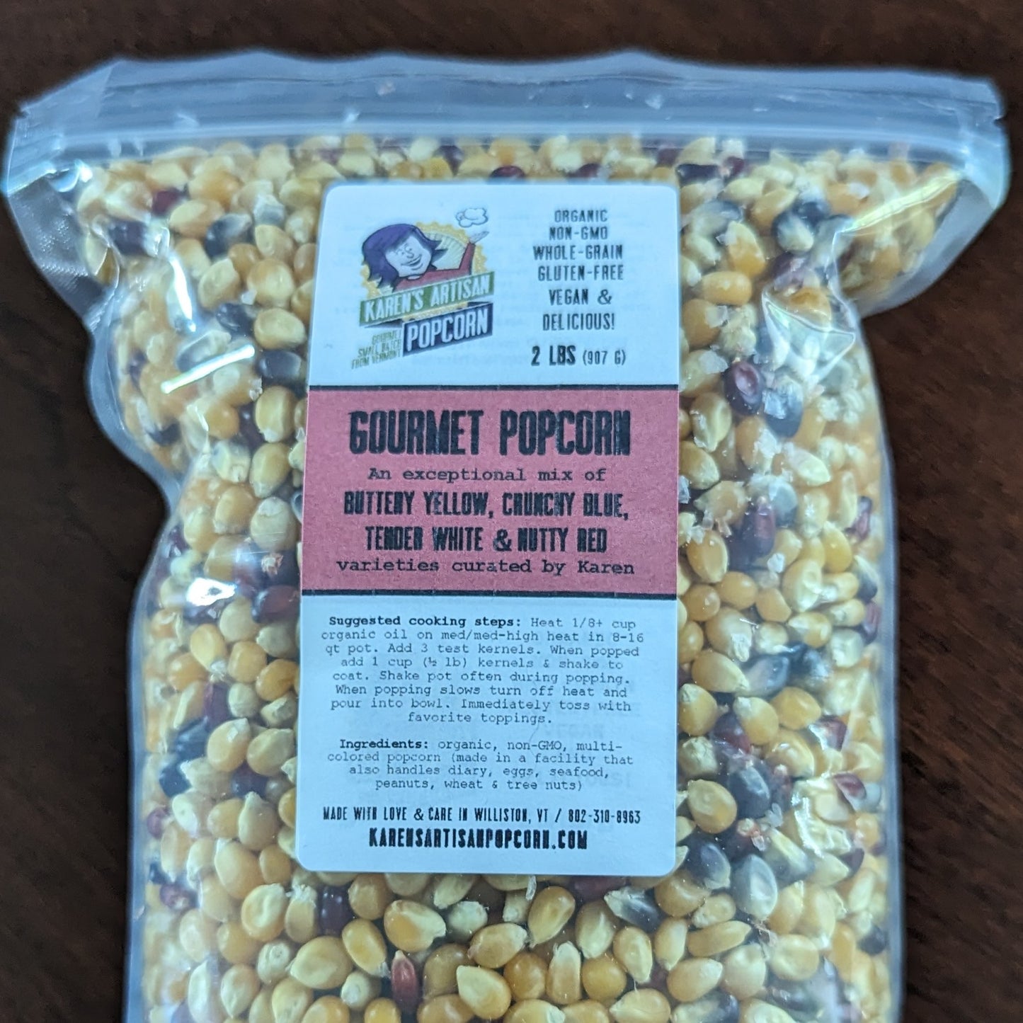 2 lbs Karen's Gourmet Popcorn Kernel Mix