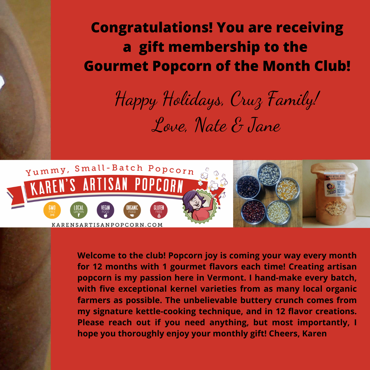 Monthly Subscription: 3 Gourmet Flavors Each Month