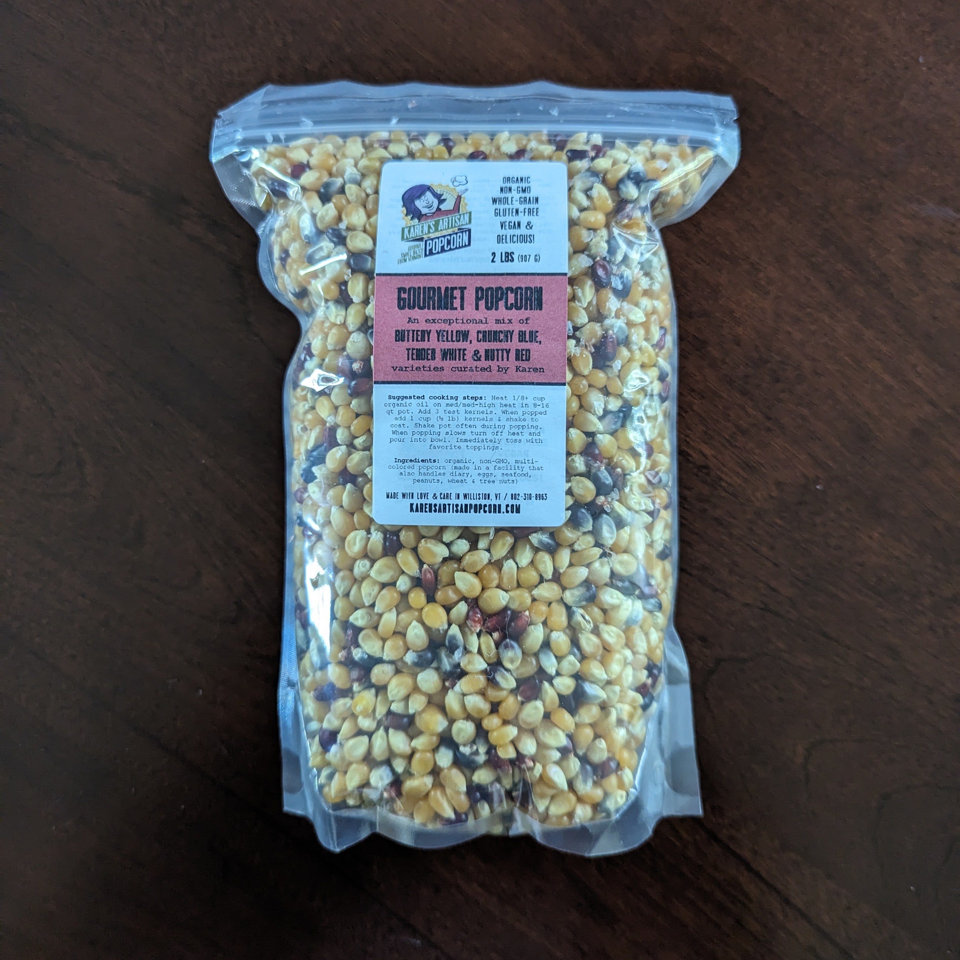 2 lbs Karen's Gourmet Popcorn Kernel Mix