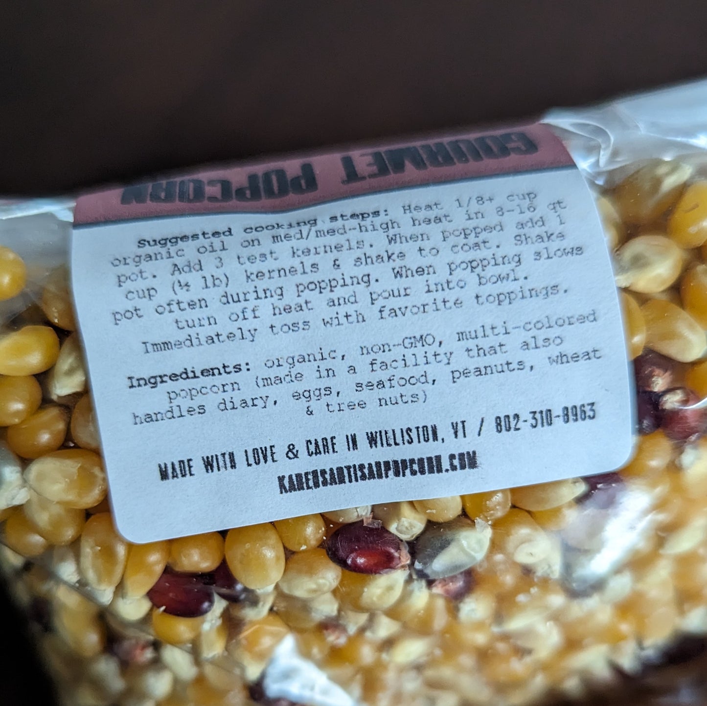 1 lb Karen's Gourmet Popcorn Kernel Mix